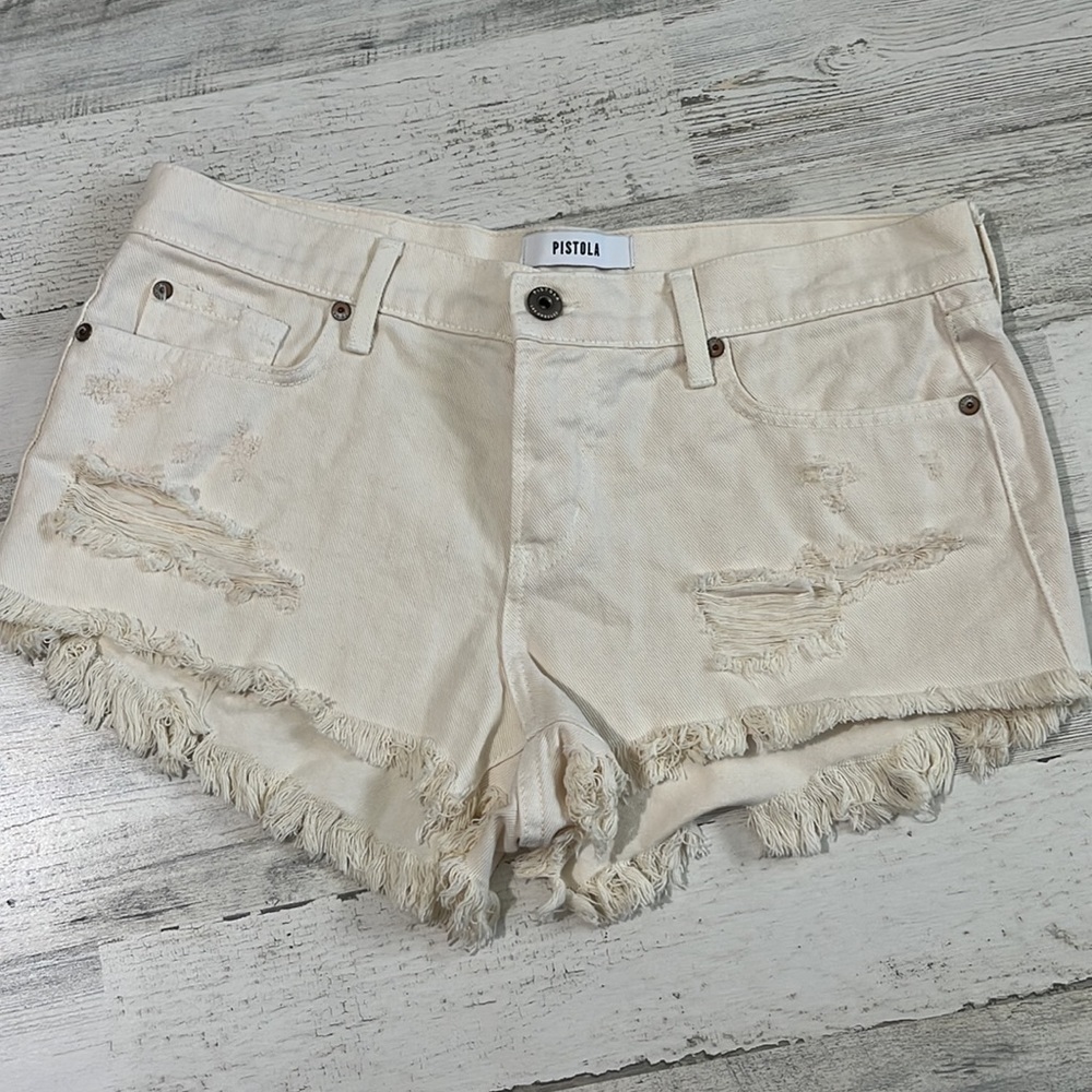 Pistola Cream Shorts Size 29 - Picture 3 of 12